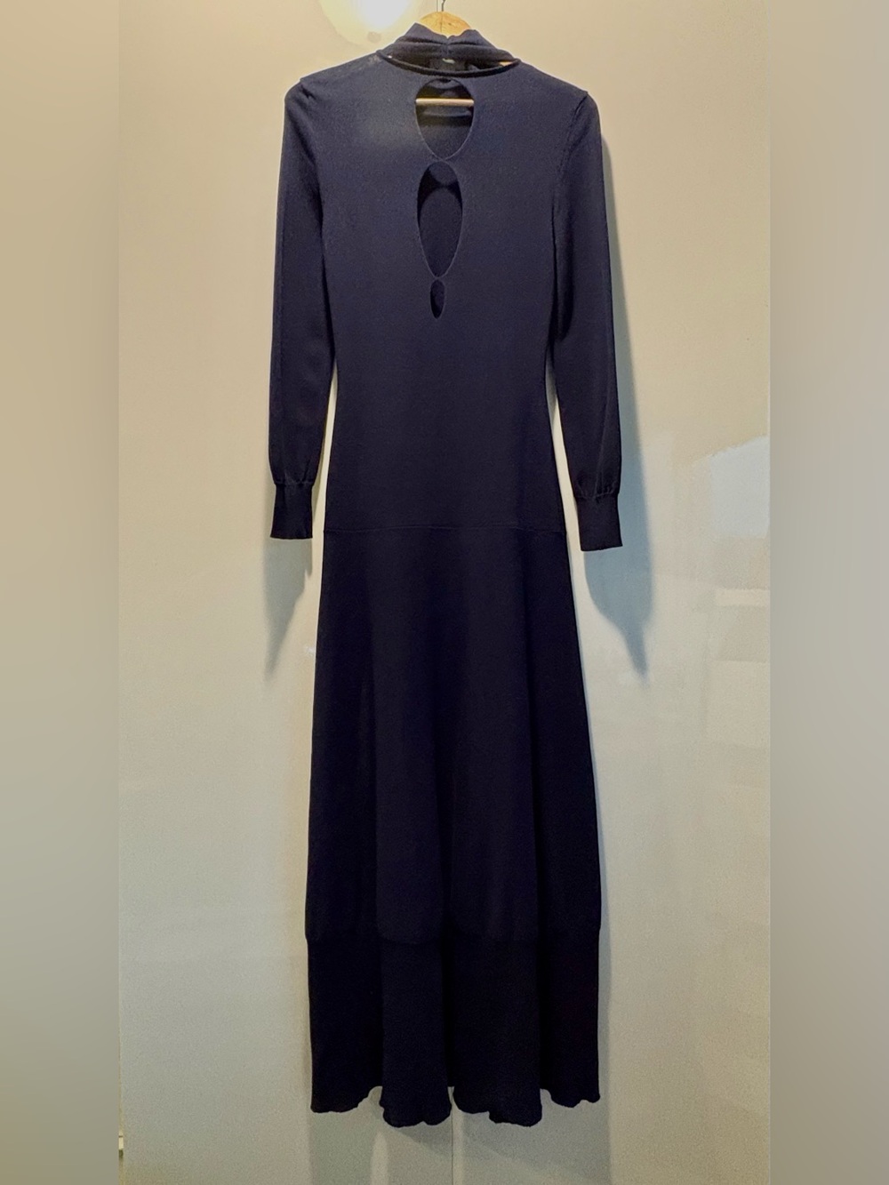 JACQUEMUS Baya Cutout Cotton-blend Maxi Dress in Navy, size M (6) - Picture 8 of 16